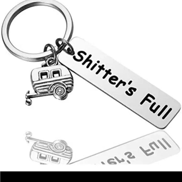 Funny Happy Camper RV Key Chain - Picture 2 of 6